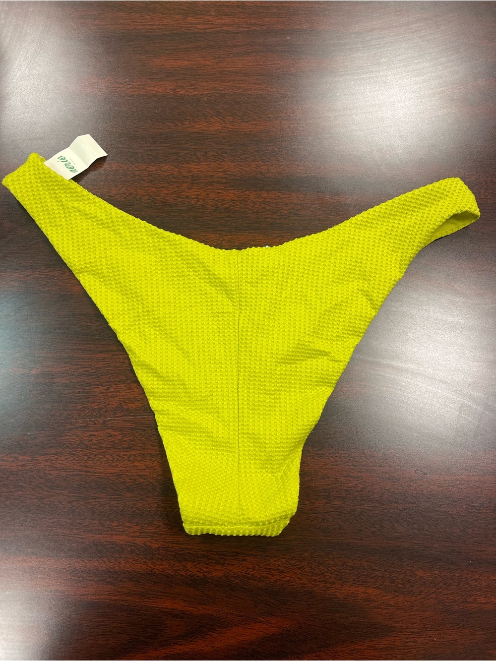 aerie Textured High-Cut Bikini Bottom Size Medium - Picture 5 of 6